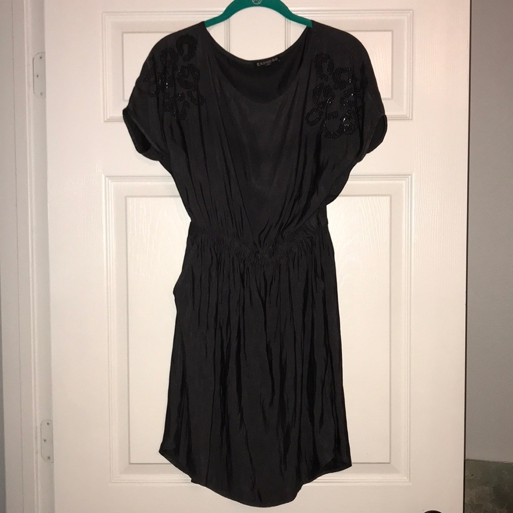 Grey silky dress